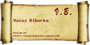 Vaisz Bíborka névjegykártya